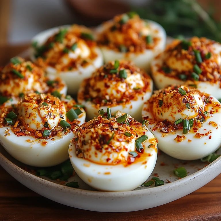 Ovos Recheados Picantes com Alho e Chili: Uma Receita Incrível e Imperdível