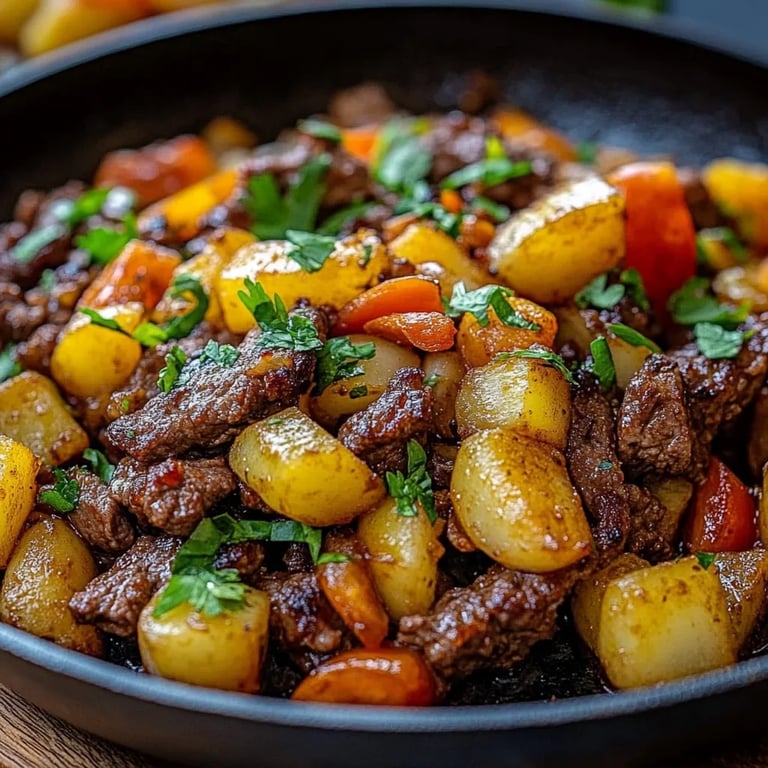 Mexikanische Hackfleisch-Pfanne mit Kartoffeln
