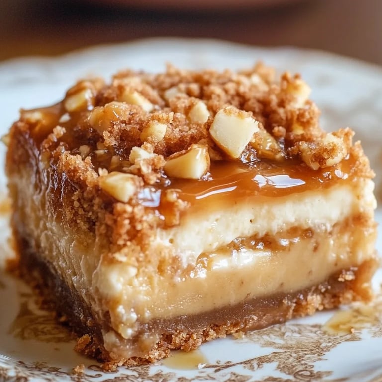 Caramel Apple Cheesecake Bars