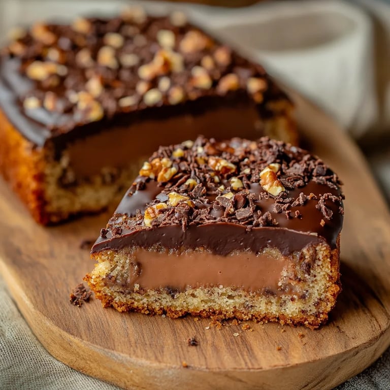 Saftigen Nusskuchen mit Schokolade