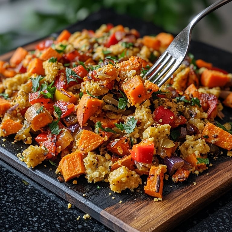 Winterlicher Gesund-&-Leicht-Quinoasalat mit Ofengemüse