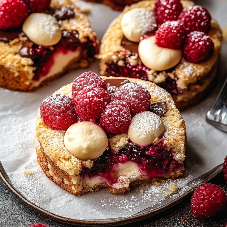 Himbeerkekse mit weißer Schokolade