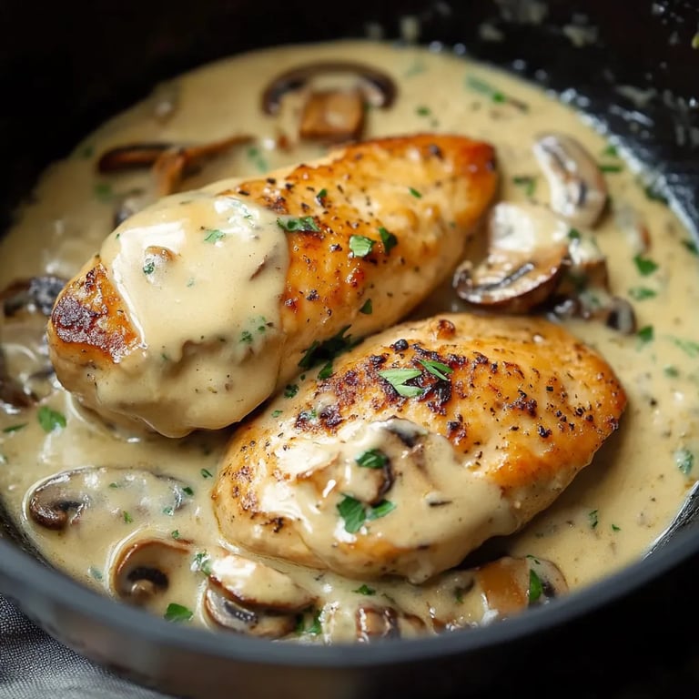 Creamy Garlic Mushroom Chicken