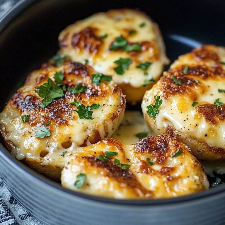 Gebackene Käse-Kartoffeln: Einfach & Lecker aus der Heißluftfritteuse!