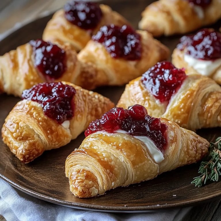 Cranberry Cream Cheese Crescent Bites