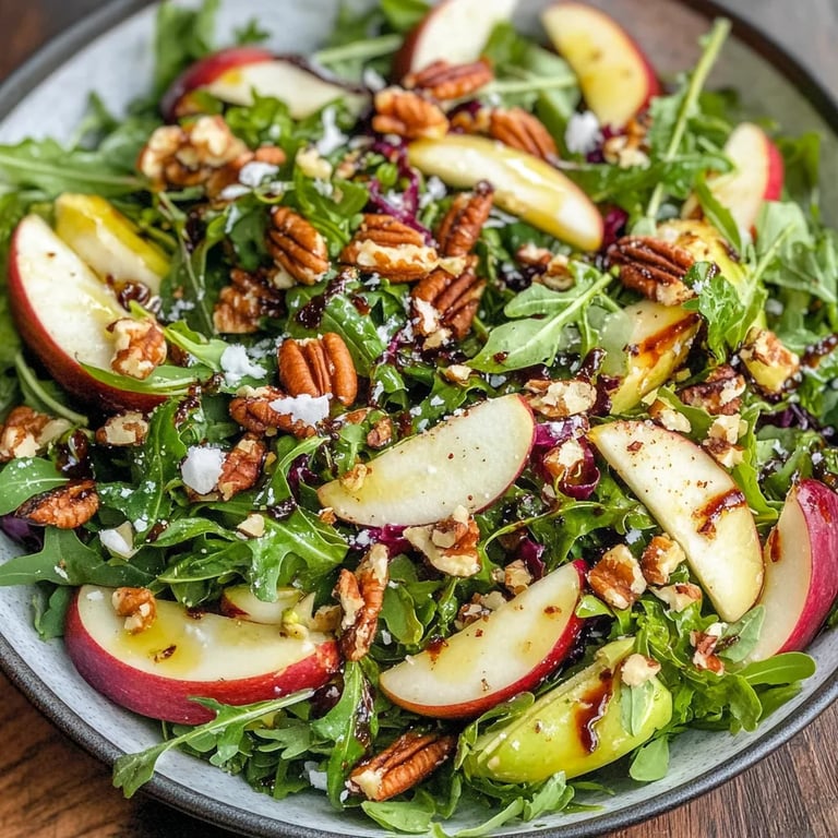 Apple Arugula Salad w/ Maple Pecans