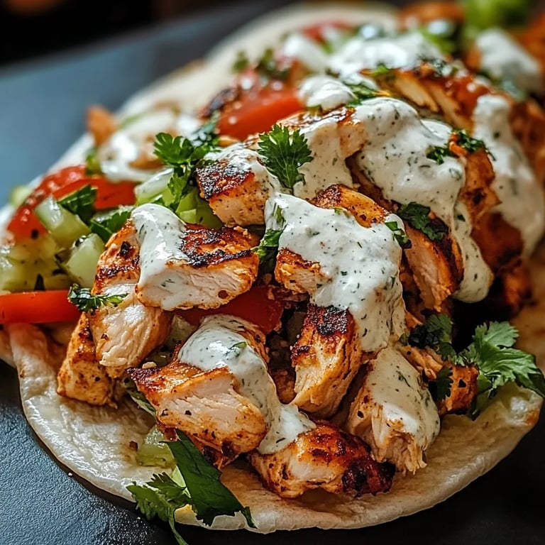 Creamy Garlic Chicken Shawarma