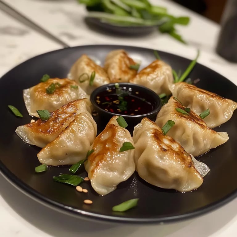 Pan-Fried Chicken Dumplings