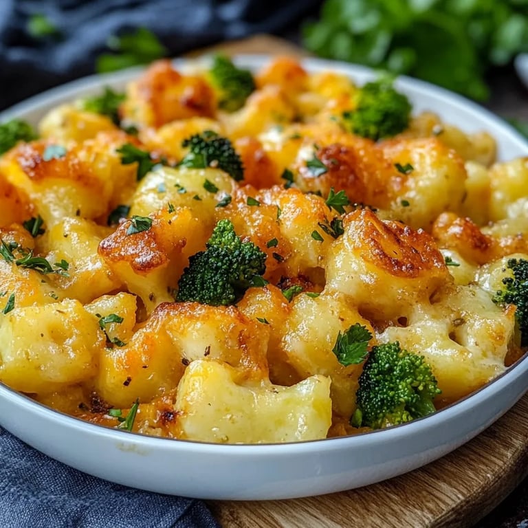 Kartoffel-Brokkoli-Auflauf mit Sahnesauce