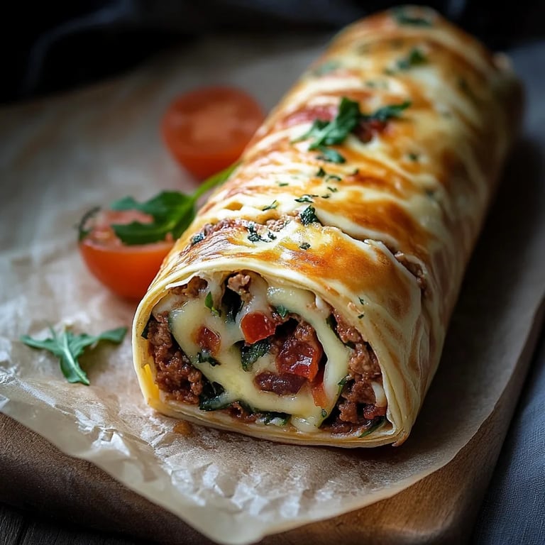 Hackfleisch-Käse-Rolle