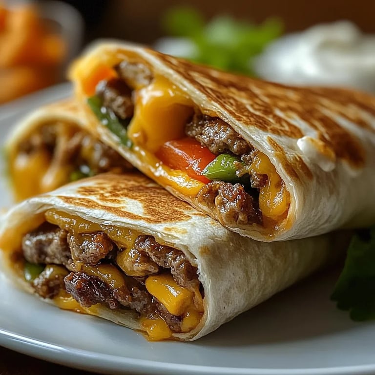 Gegrillte Cheeseburger-Wraps – Der ultimative Burger-Snack to-go!