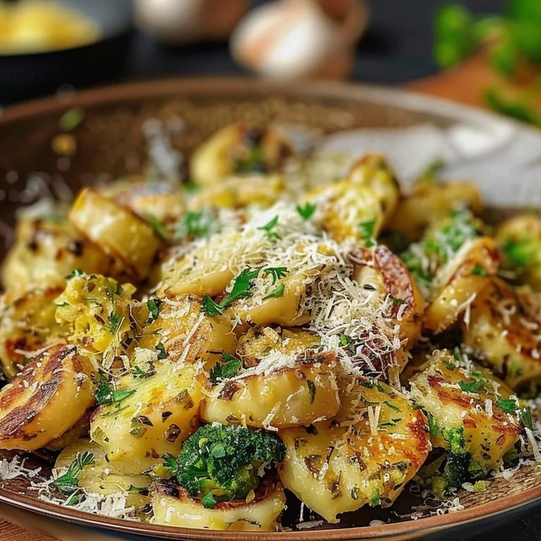 Gebratener Rosenkohl aus der Pfanne mit Parmesan