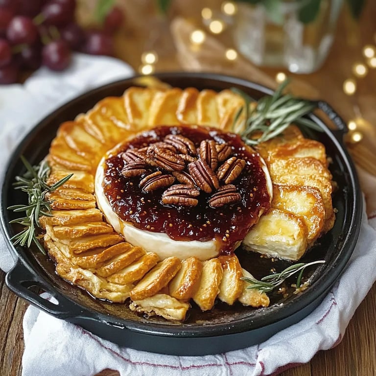 Baked Brie with Fig Jam and Pecans