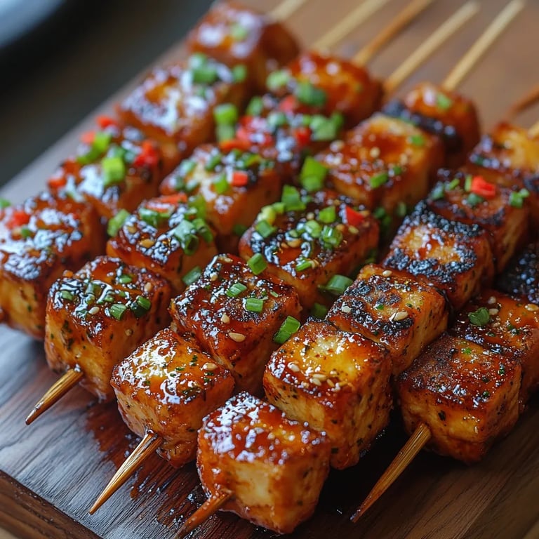 <p>Brochetas Coreanas Veganas de Tofu a la Barbacoa: Una Increíble Receta Esencial</p>
