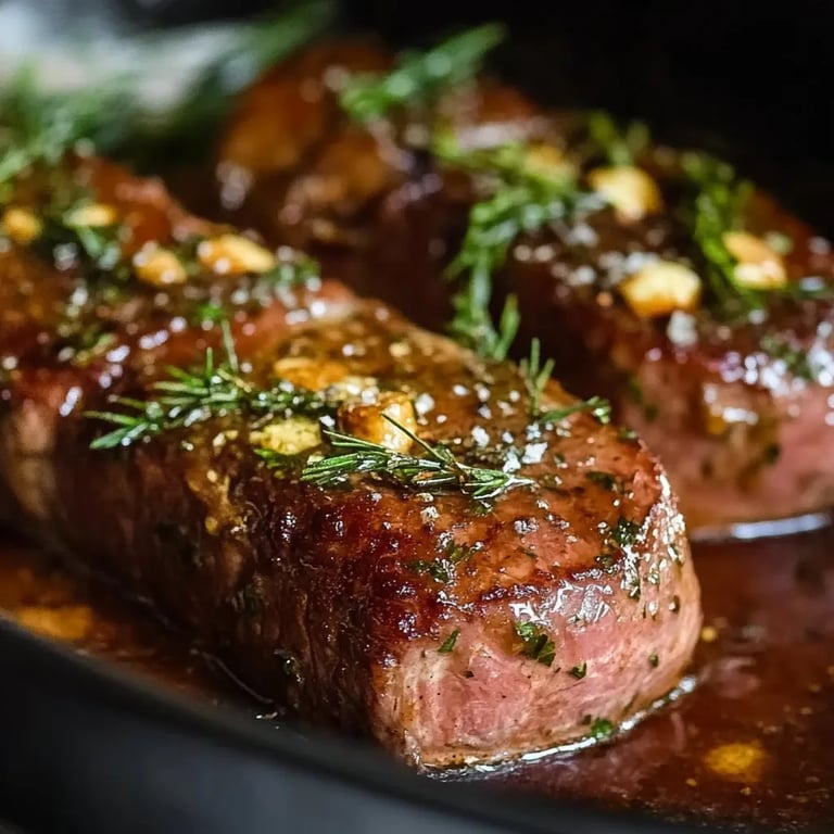 Schweinefilet mit Honig-Senf-Glasur