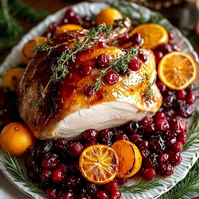 Perfect Cranberry Orange Glazed Turkey