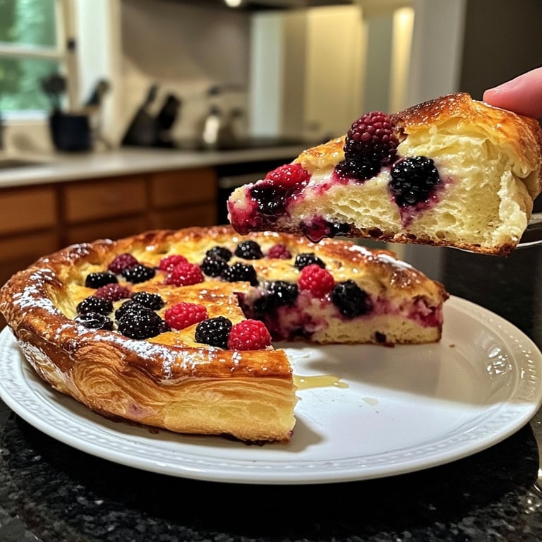 Festive Berry Croissant French Toast Bake​