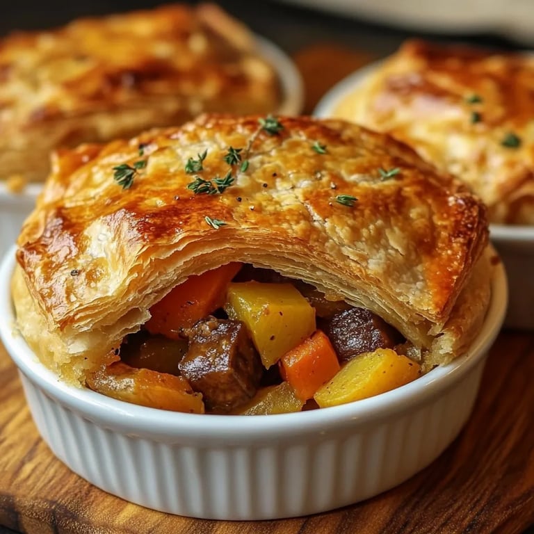 Roasted Autumn Vegetable Pot Pies