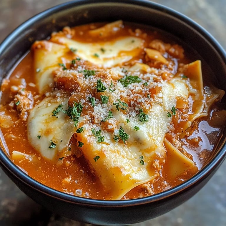 Super Quick Lasagna Soup