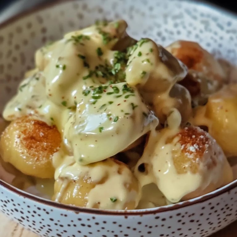 Rosenkohl in Frischkäse-Senfsauce