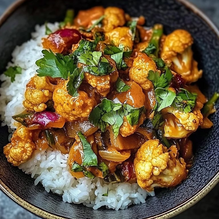 Gebratener Blumenkohl mit Honig-Curry