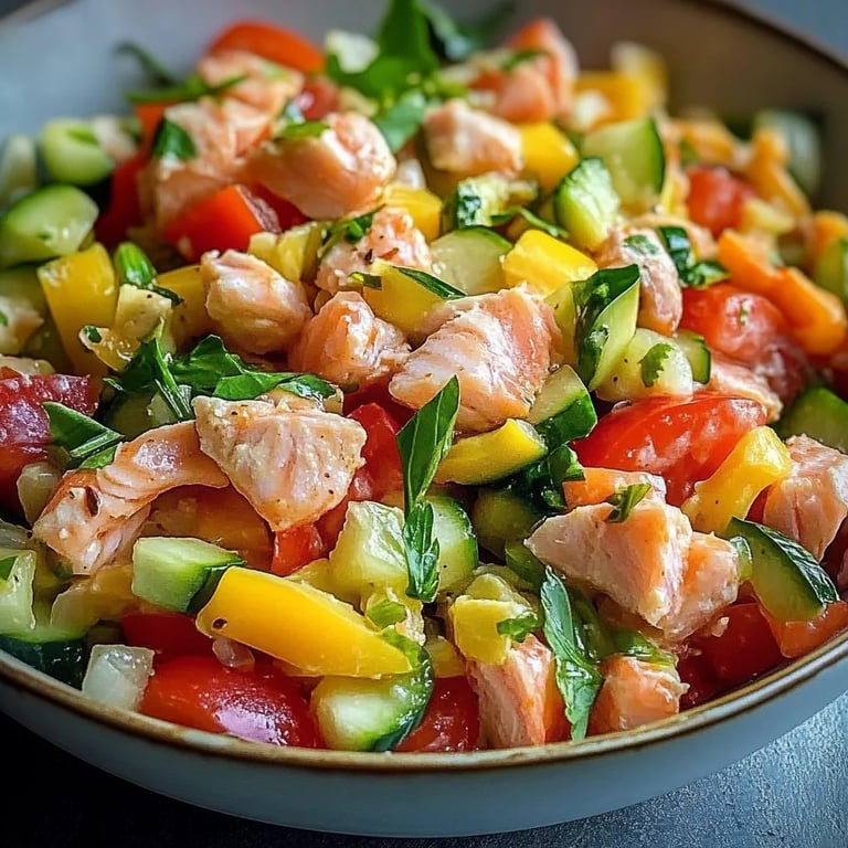 Thunfischsalat mit frischem Gemüse