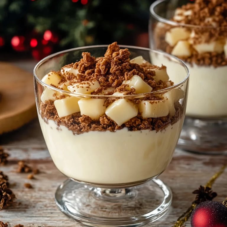 Weihnachtliches Dessert im Glas