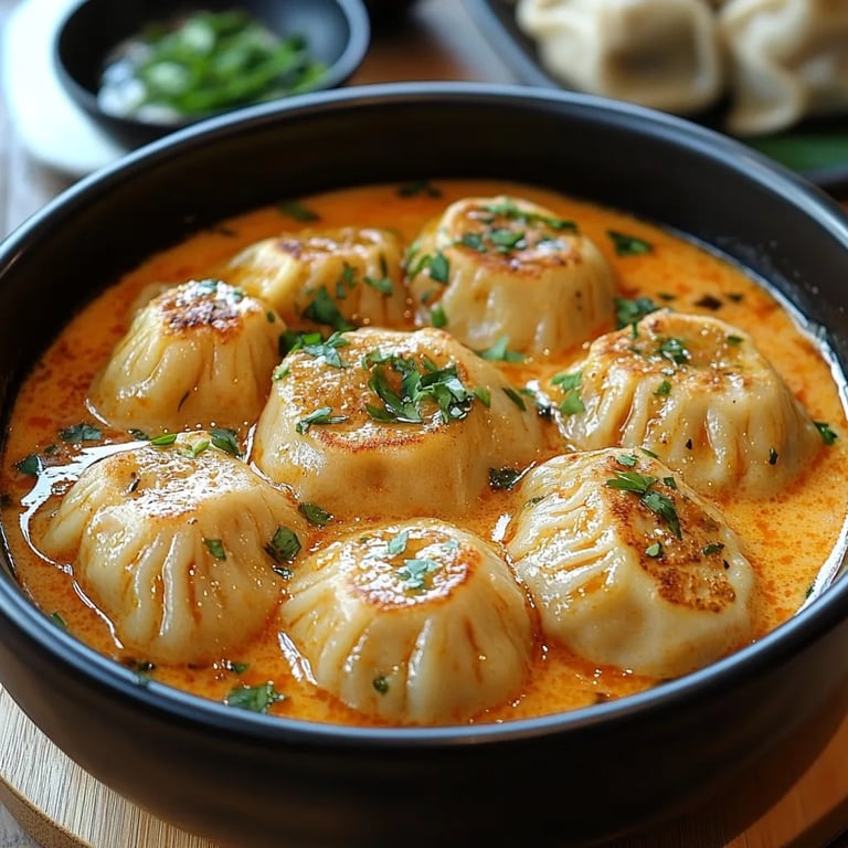 Dumplings com Molho de Curry Vermelho Tailandês: Uma Receita Incrível e Definitiva