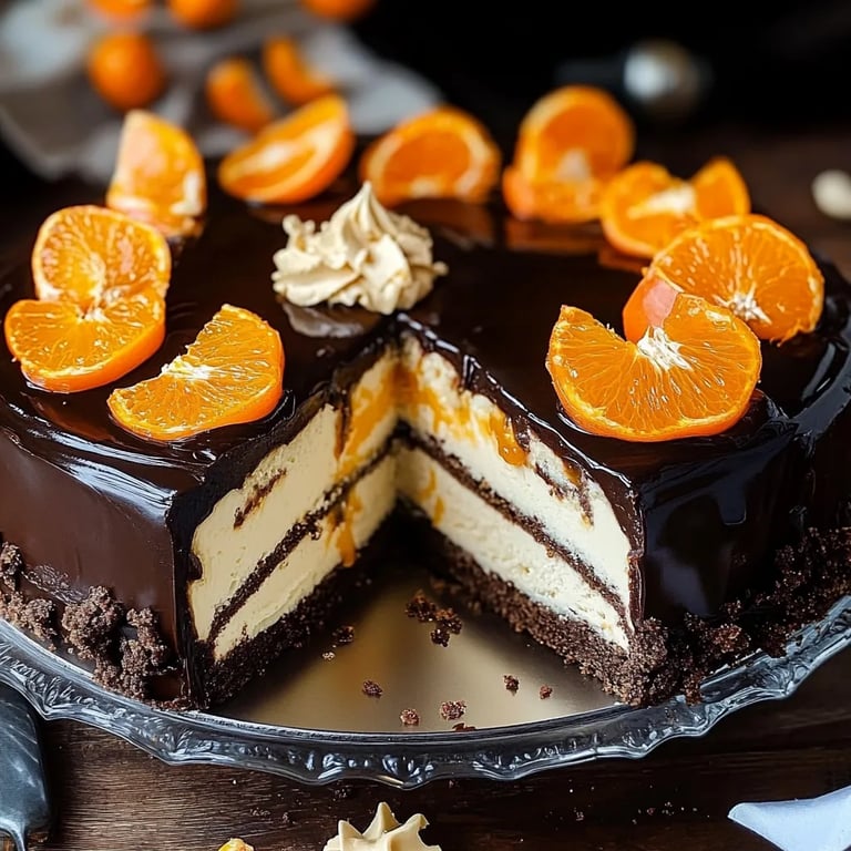 Lebkuchen-Torte mit Paradiescreme und Mandarinen