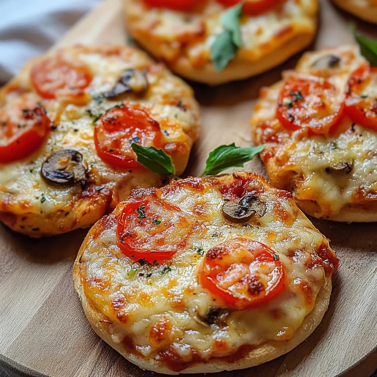 Einfache Pizzabrötchen vegetarisch