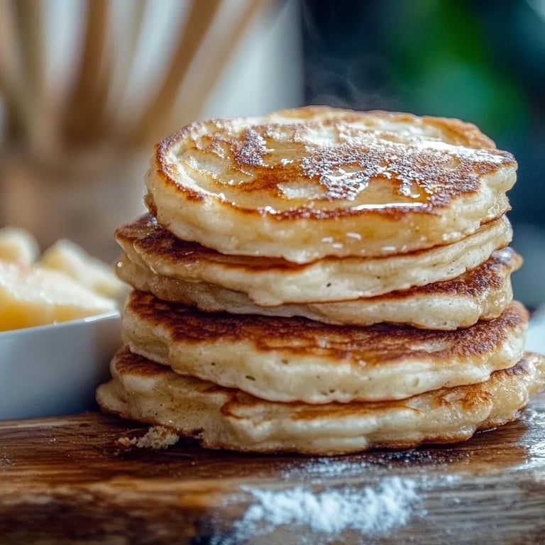 Apfel-Joghurt Pancakes - schnelles Rezept