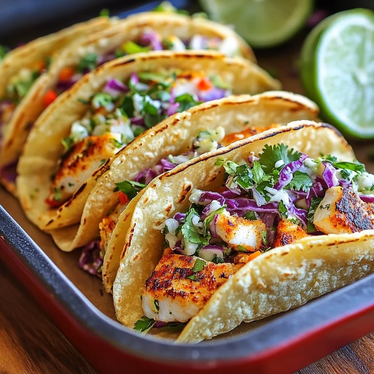 Easy Fish Tacos with Cilantro Lime Slaw