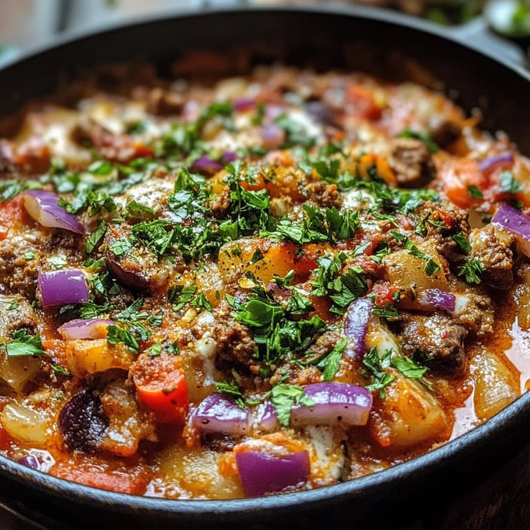 Griechische Kritharaki-Pfanne