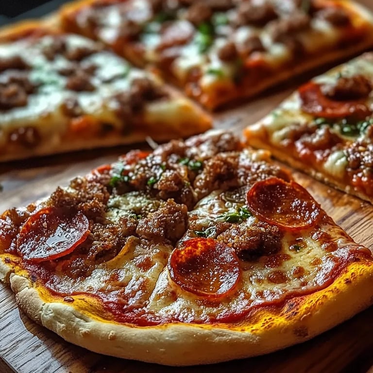 Pizza-Burger-Pie-Melange: Ein Unglaublich Ultimatives Rezept mit 7 Schichten