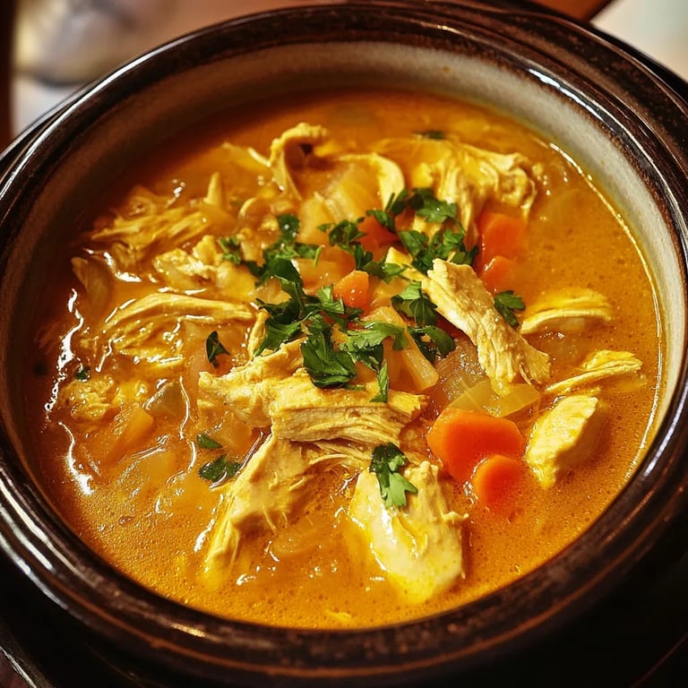 Saffron Chicken Noodle Soup