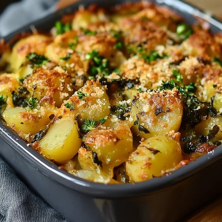 Kartoffel-Rosenkohl-Auflauf