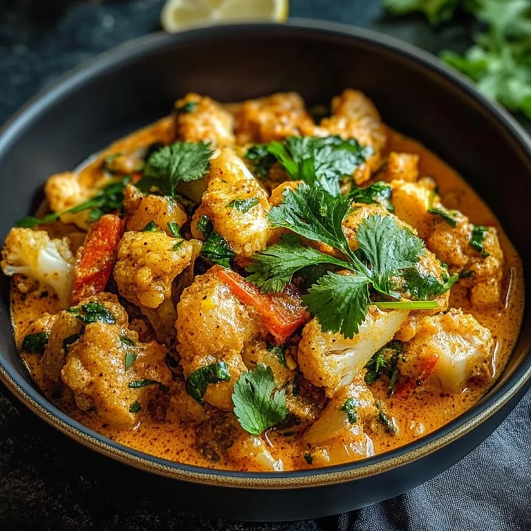 Cremiger Blumenkohl-Curry aus dem Backofen