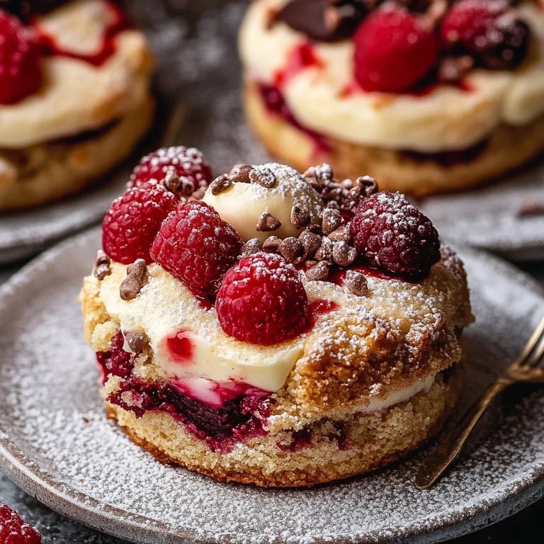 Himbeerkekse mit weißer Schokolade