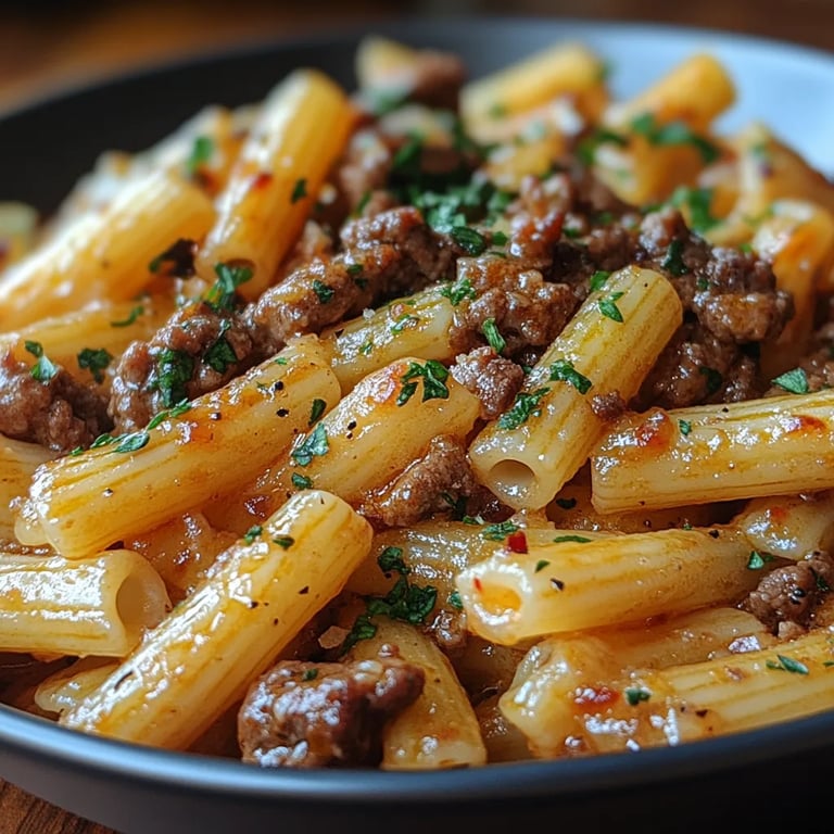 <p>Cheesy Penne with Garlic Butter Ground Beef: An Incredible Ultimate Recipe</p>