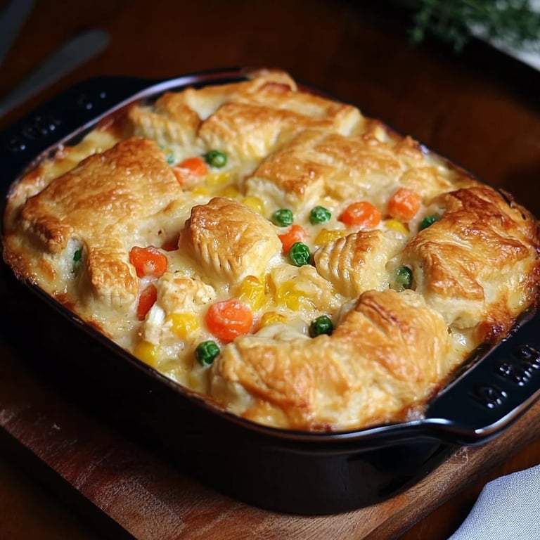 Easy Chicken Pot Pie Bubble Up Casserole