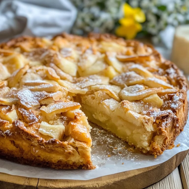 Bratapfelkuchen mit Marzipan