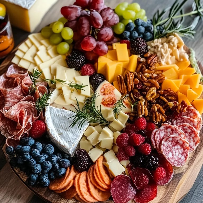 Delicious Cheese Platter with Fruit