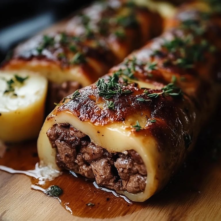 Hackfleisch-Käse-Rolle