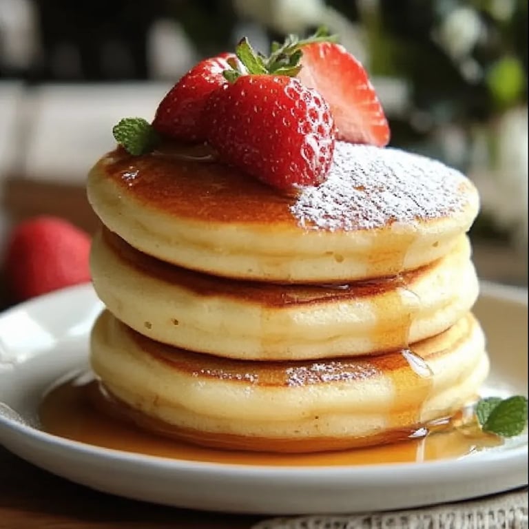 Fluffy Japanese Soufflé Pancakes