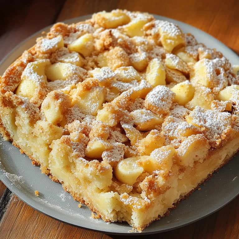 Apfelkuchen vom Blech mit Streuseln