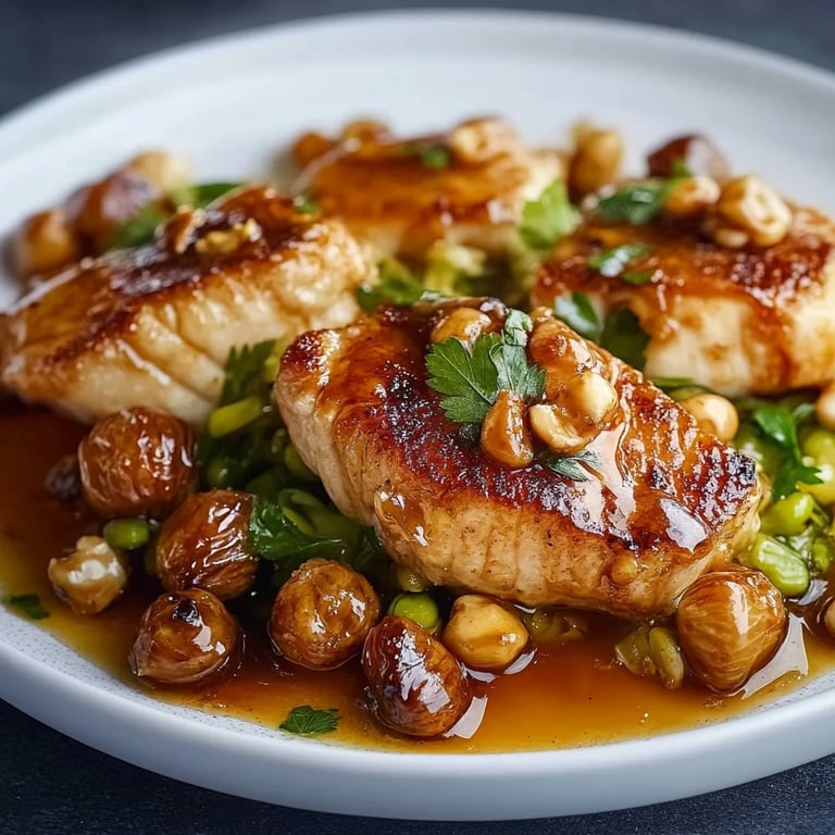 Gerösteter Rosenkohl mit Walnüssen und Honig