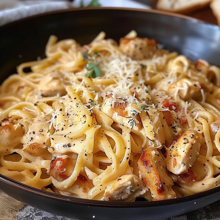 Easy Chicken Garlic Parmesan Pasta