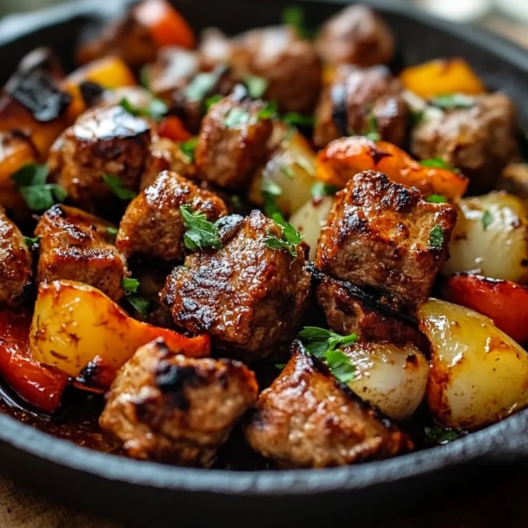 Schaschlik-Topf aus dem Ofen