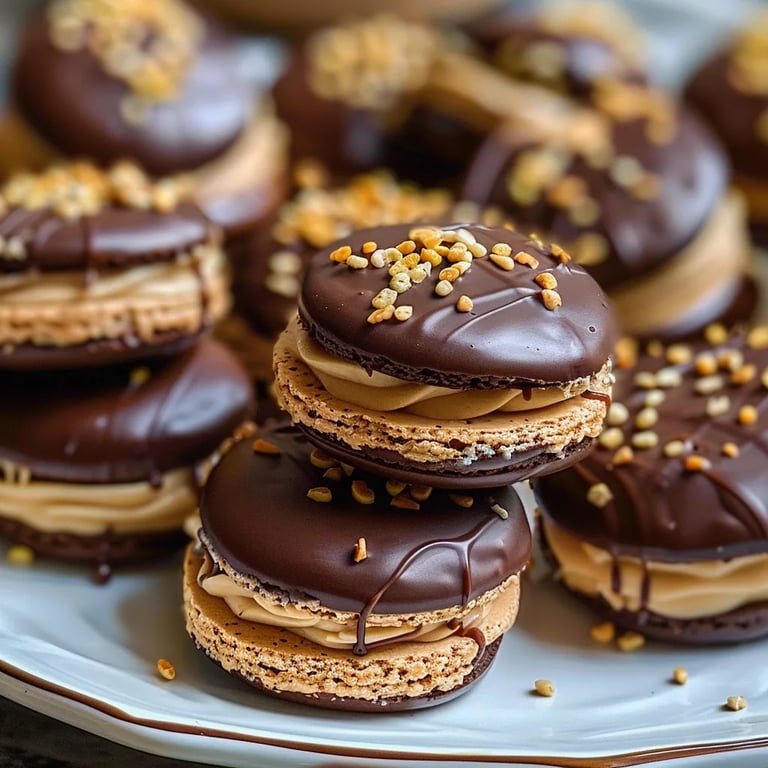 Gefüllte Nougat-Plätzchen