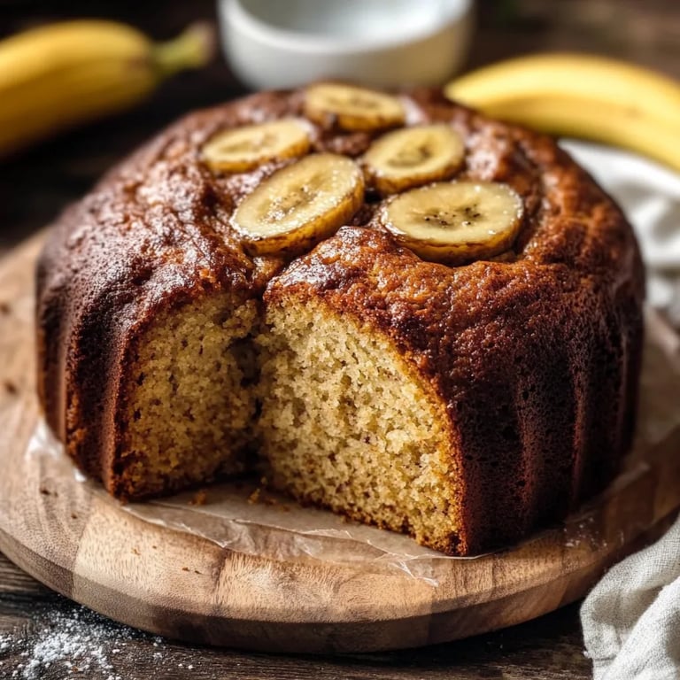 Bananenbrot aus einer Schüssel